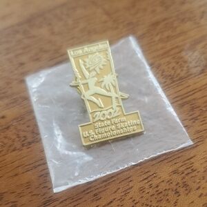 Gold State Farm Figure Skating Pin